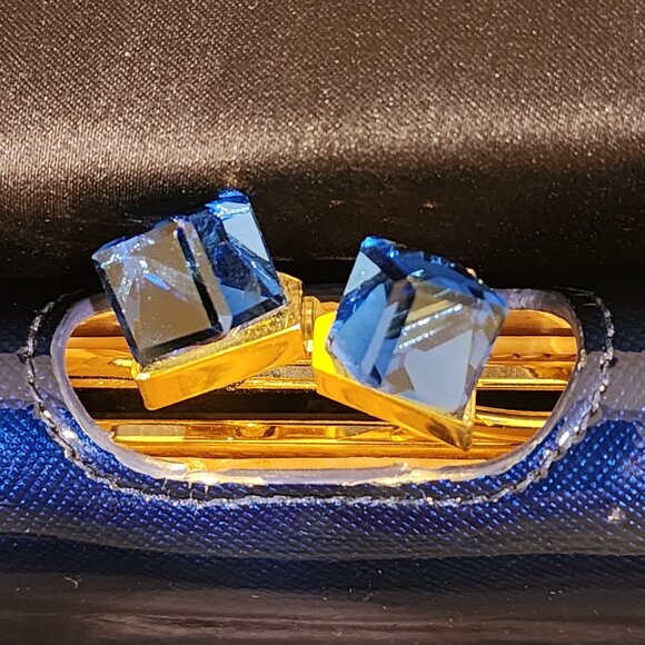 Ted Baker London Handbags - Excellent  Ted Baker Patent Navy Blue wallet with Crystal Matinee wallet